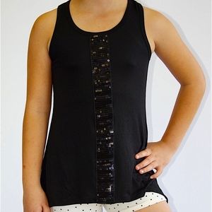 Byrka Girl's Sequin Tank top Black - Gray - White
